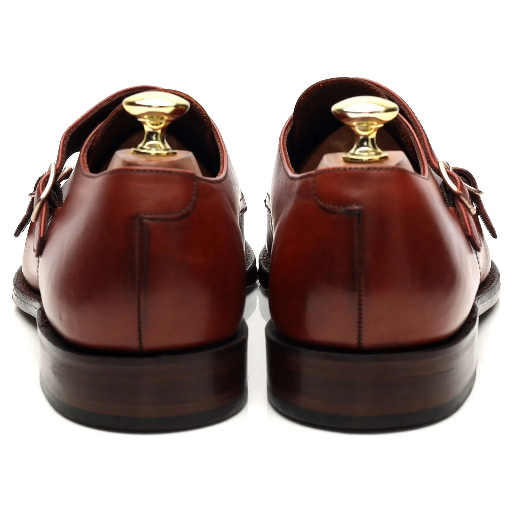 1880 Legacy 'Wensum' Tan Brown leather Double Monk Strap UK 7 F