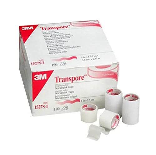3M Transparent, easy to tear, perforated plastic tape for securing dressings or devices. (#1527S-1, Sold Per Box)