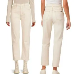59. Joe’s $178 The Og High Rise Straight Ankle Jeans Ecru