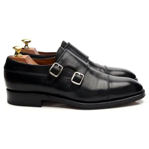 '737' Black Leather Double Monk Strap UK 7.5 EE