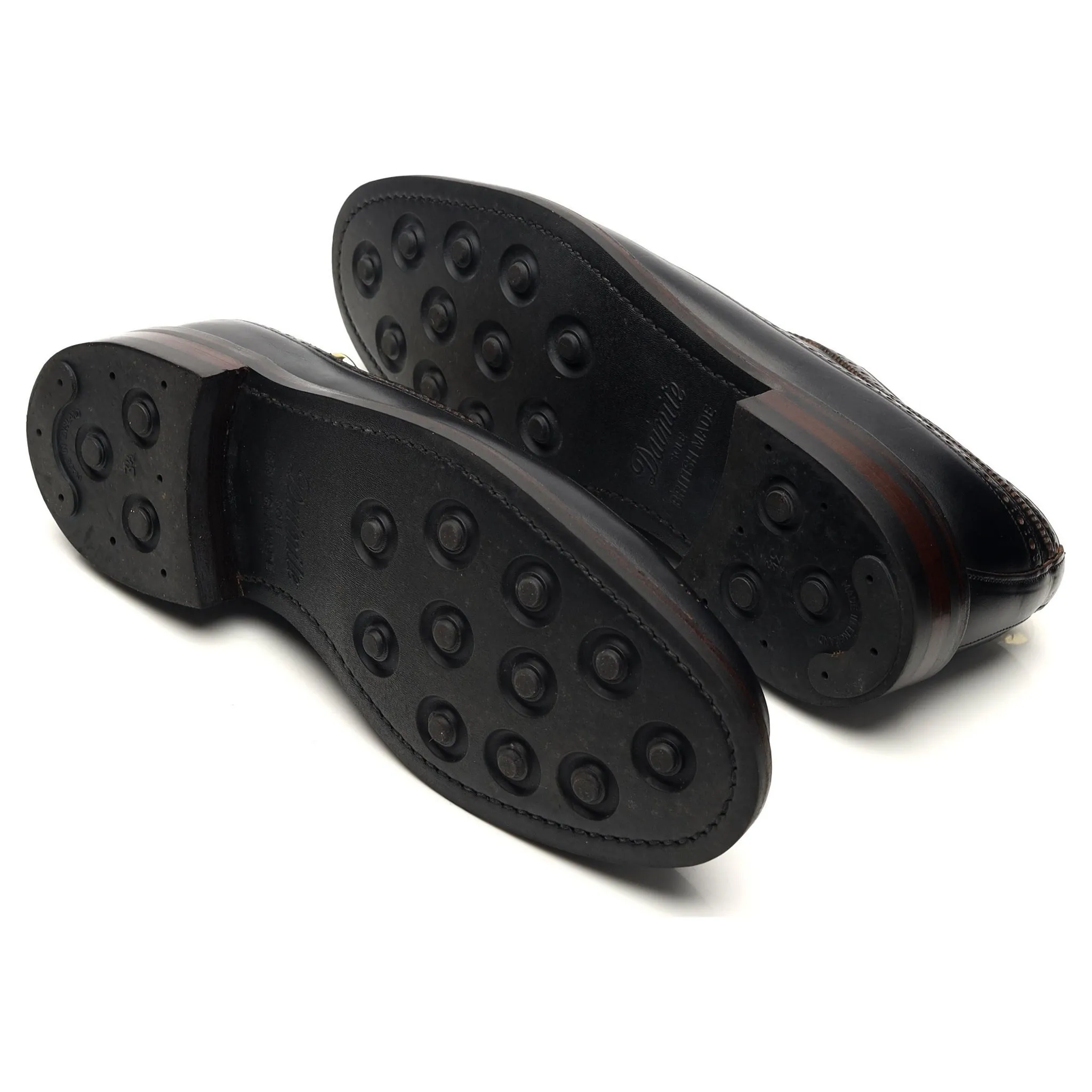 'Addison' Black Leather Derby Brogue UK 7.5 F