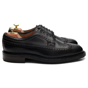 'Addison' Black Leather Derby Brogue UK 7.5 F