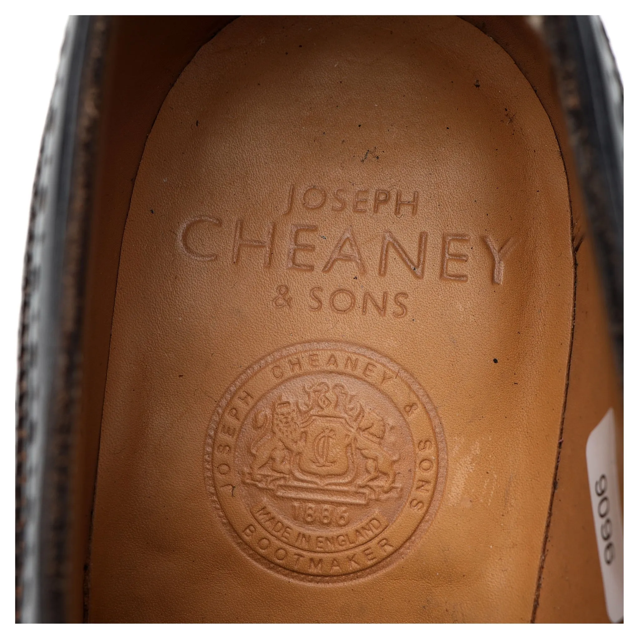 'Addison' Black Leather Derby Brogue UK 7.5 F