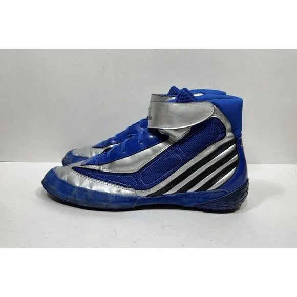 Adidas Tyrint V G03723 Men's US 14 Blue Leather Lace Up Boxing Wrestling Shoes