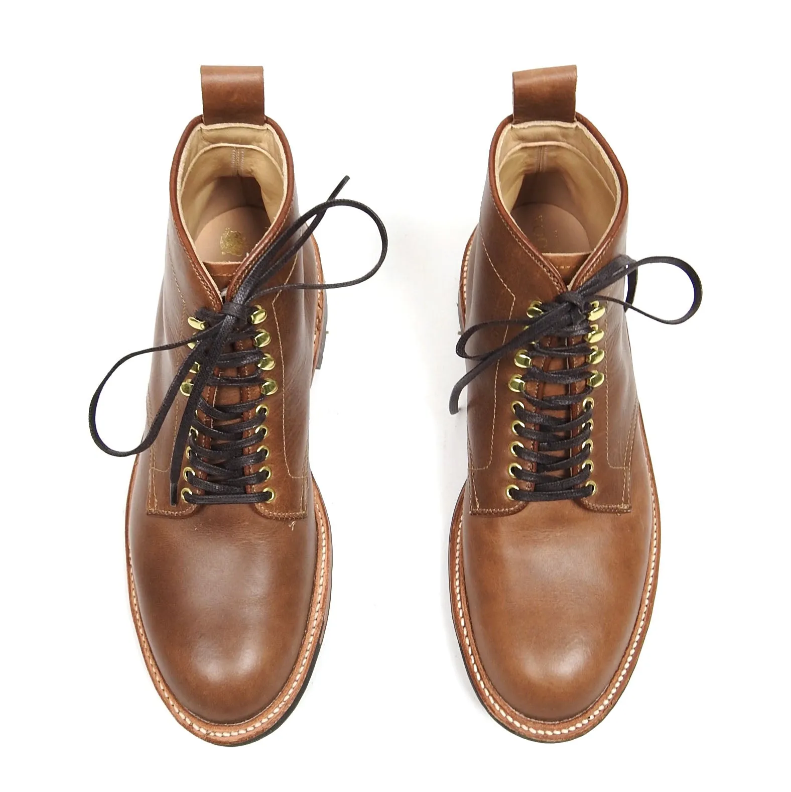 Alden Brown Plain Toe Boot Size 8
