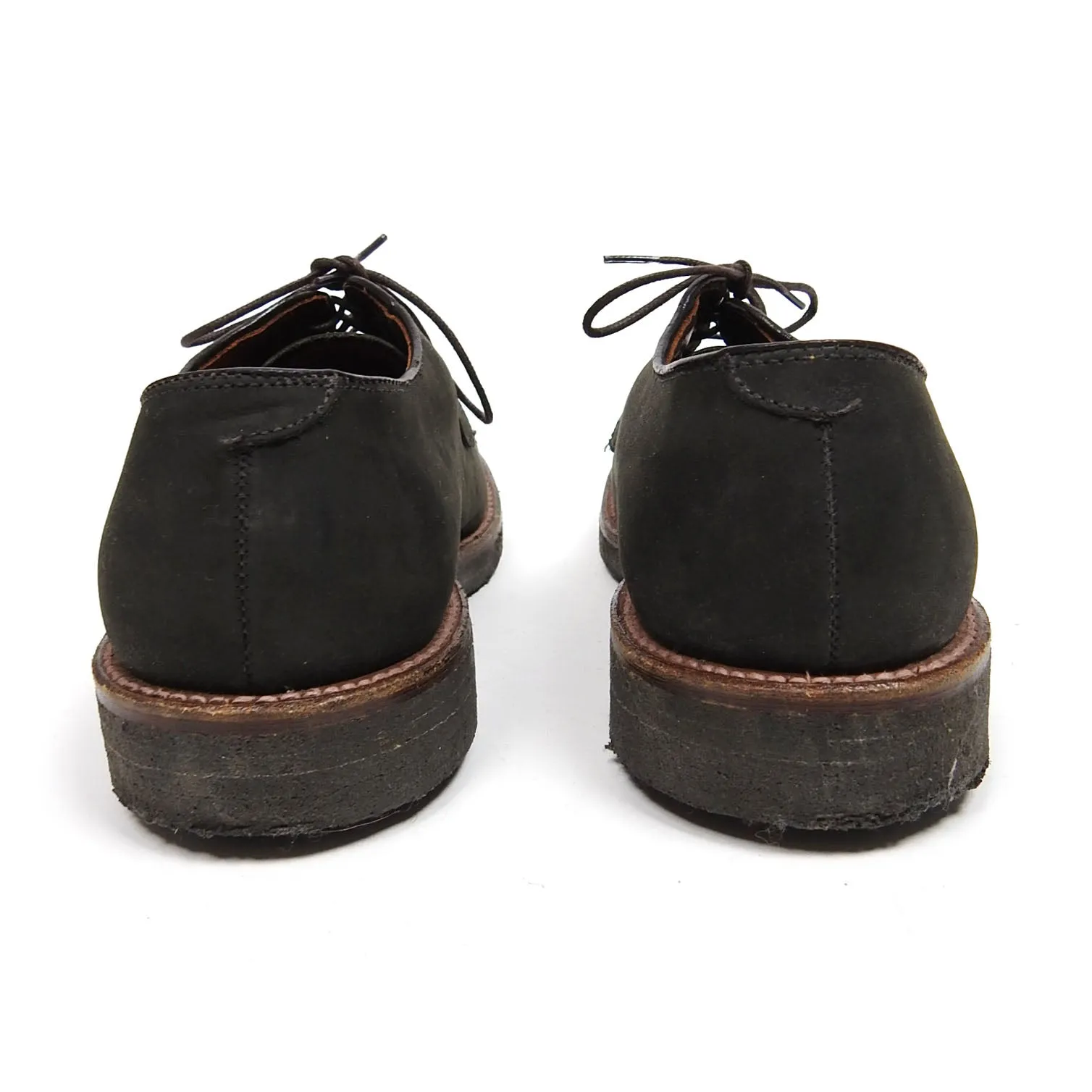 Alden Grey Suede Plain Toe Blucher Size 8