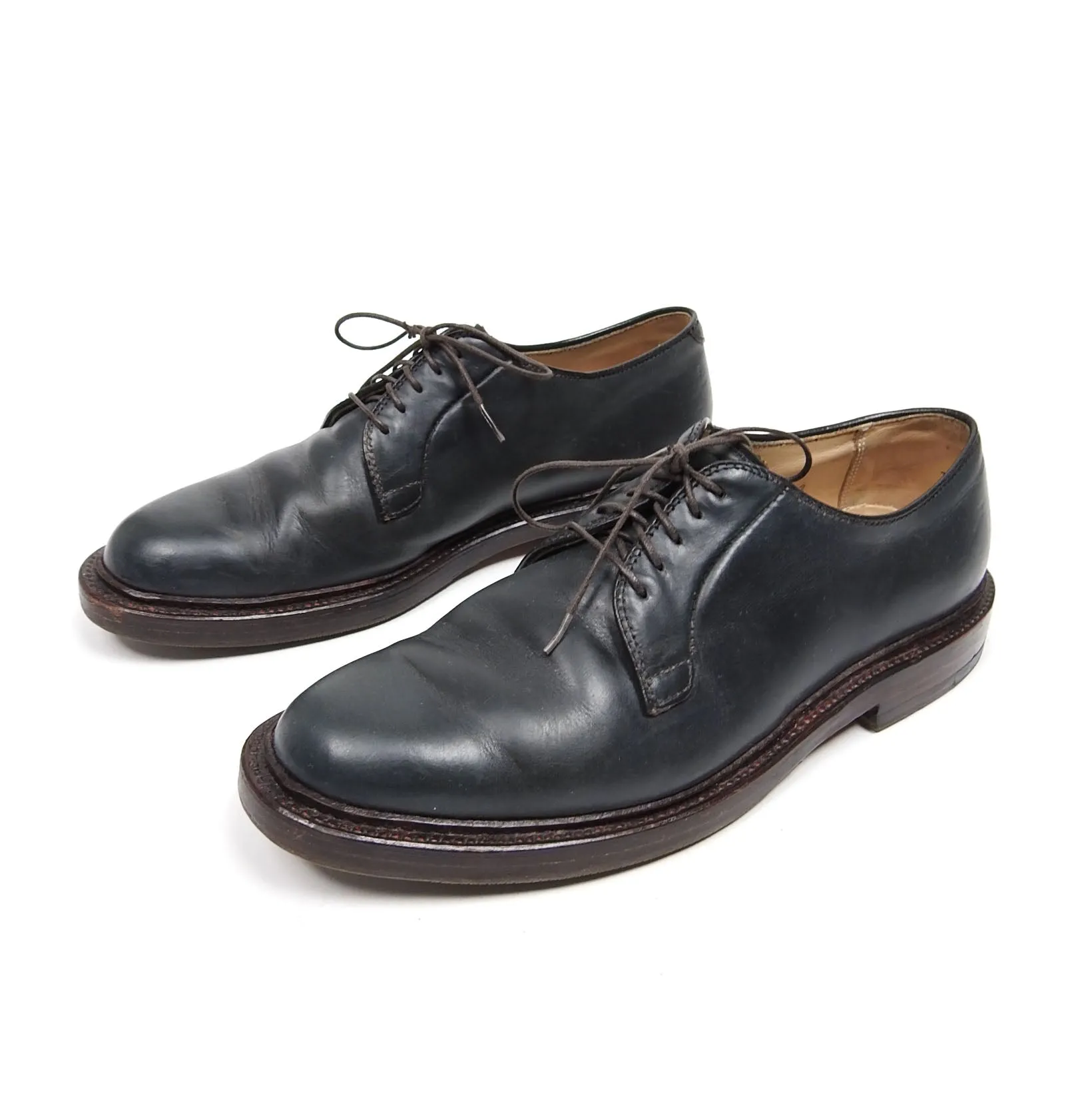 Alden Navy Plain Toe Blucher Size 8