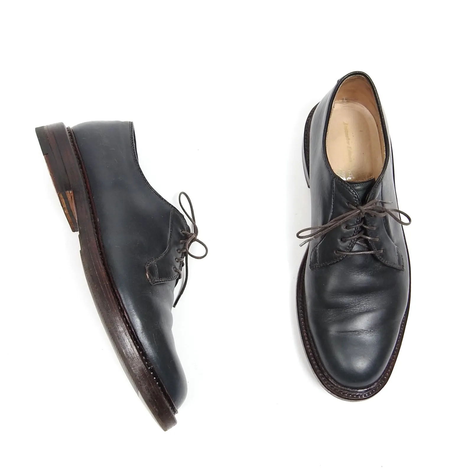 Alden Navy Plain Toe Blucher Size 8