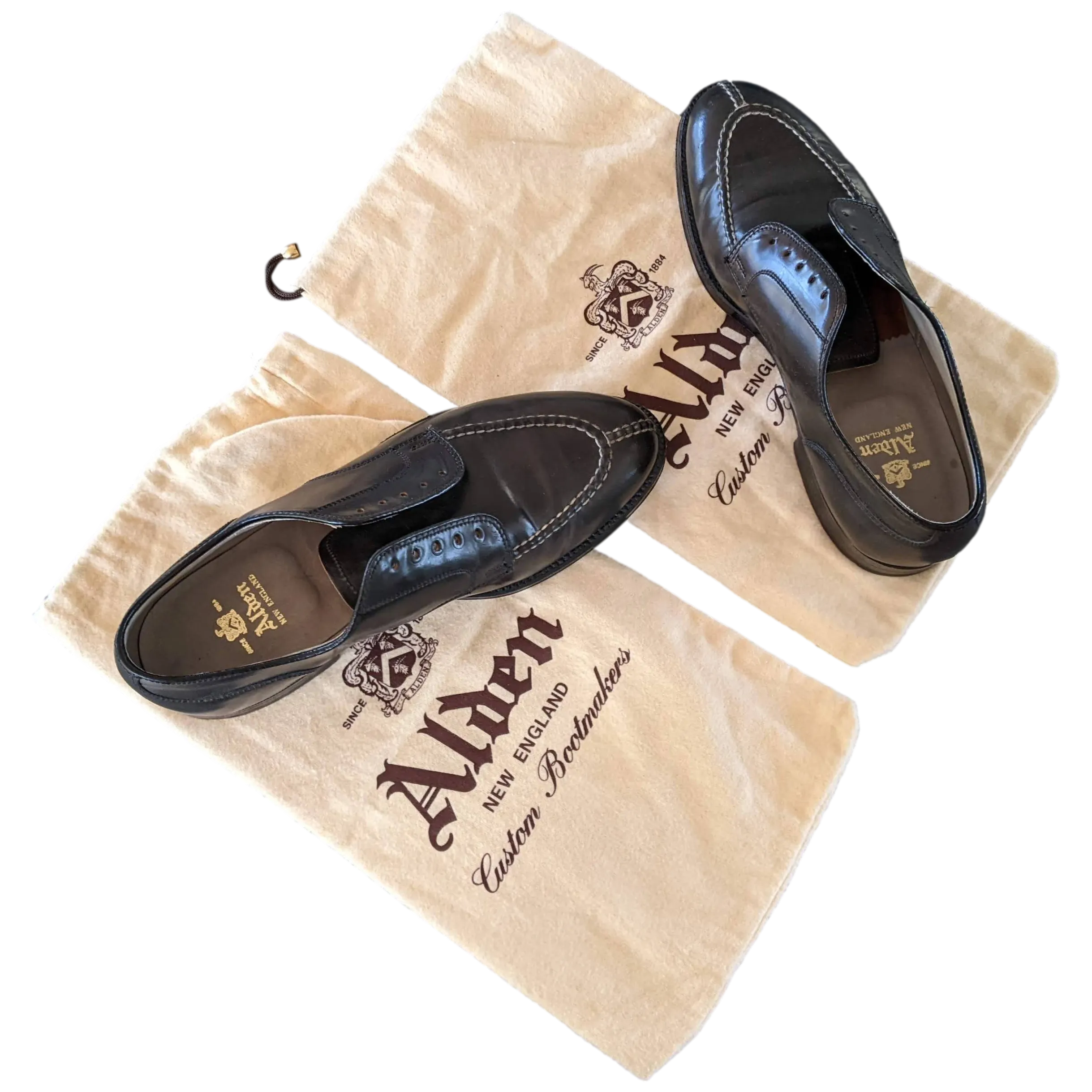 Alden New England Noir Derby Men Shoes Sz40 with Dustbags!