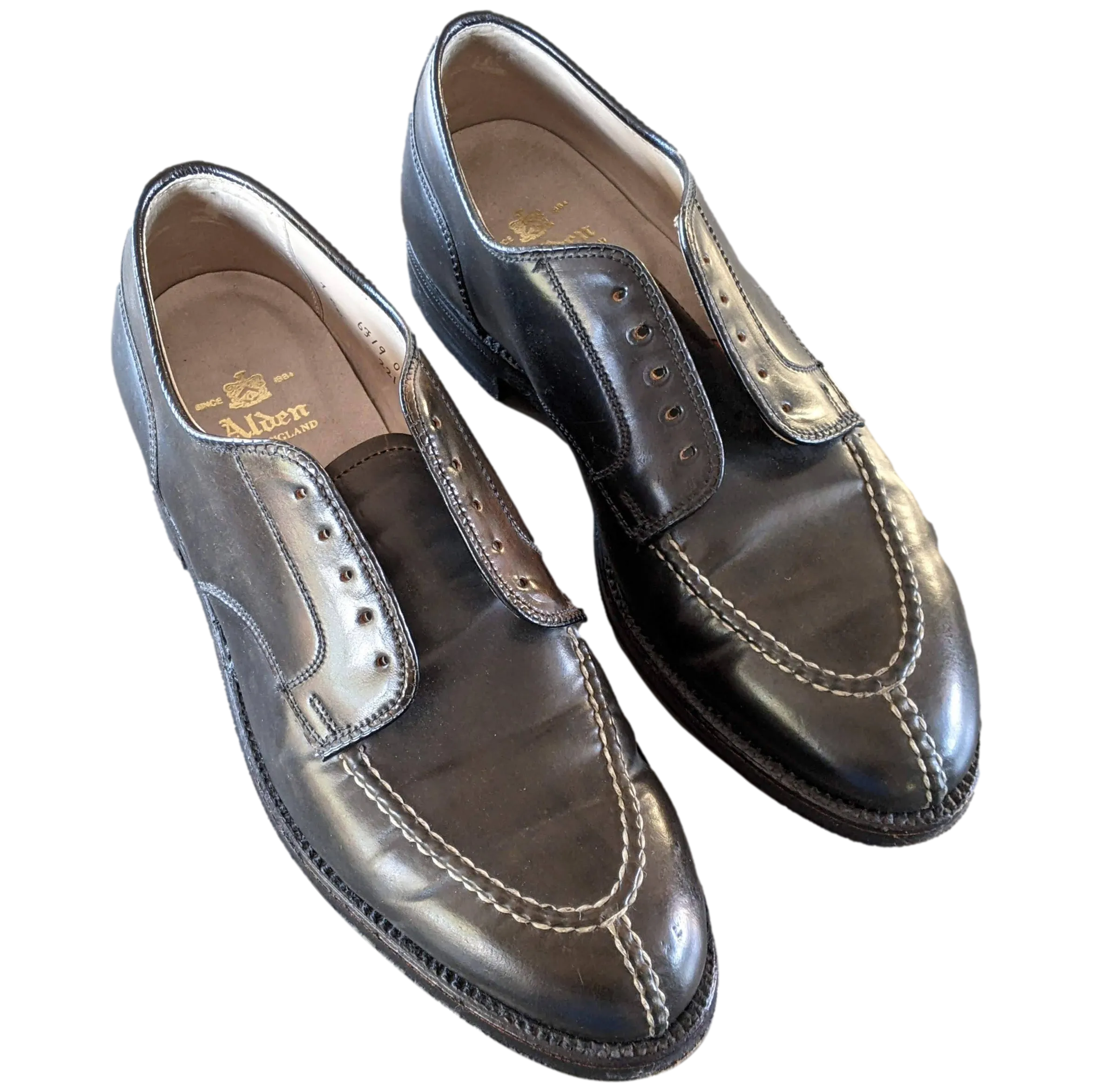 Alden New England Noir Derby Men Shoes Sz40 with Dustbags!