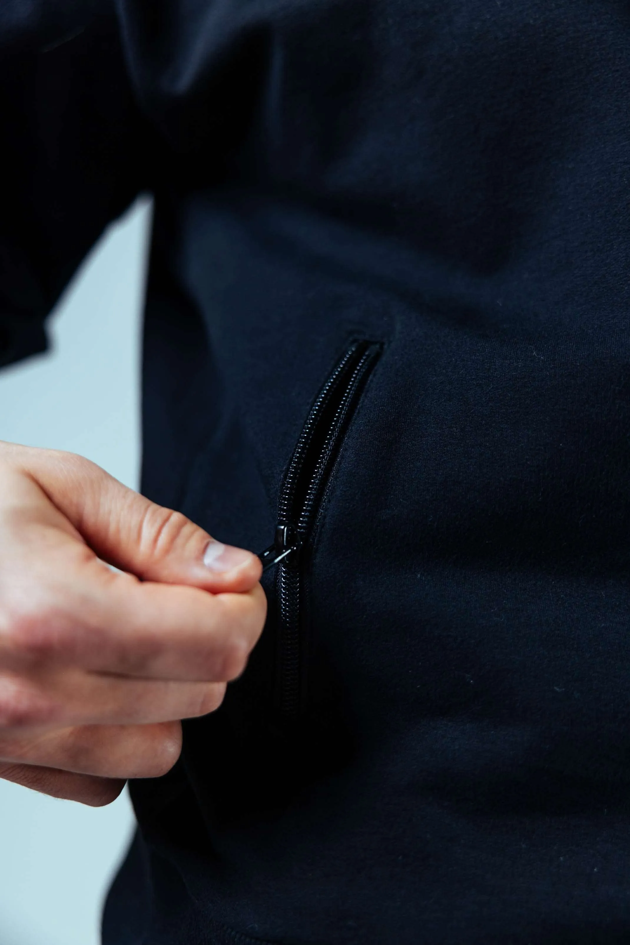 Allday Quarter Zip Sweater Oversize Unisex | Schwarz