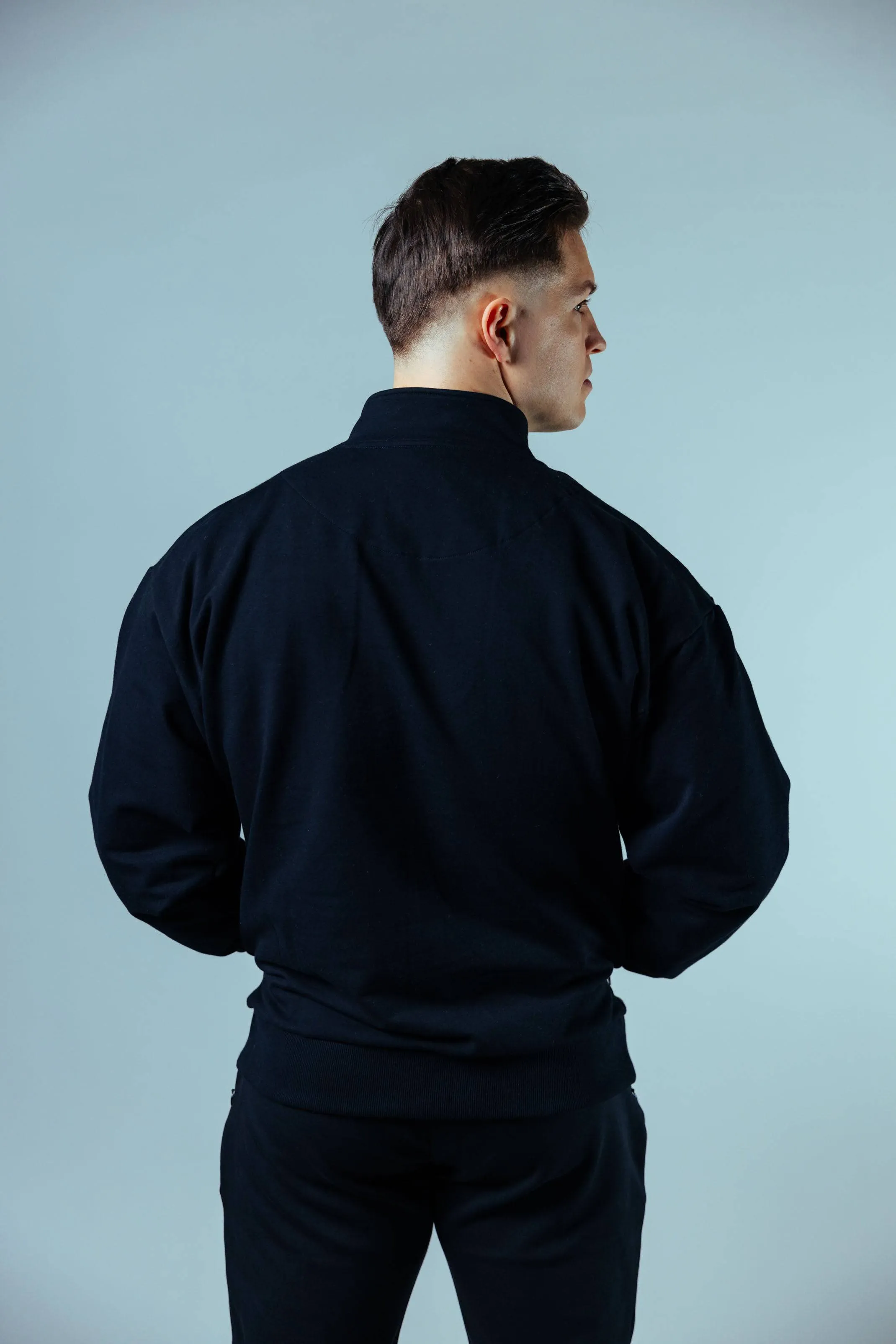 Allday Quarter Zip Sweater Oversize Unisex | Schwarz
