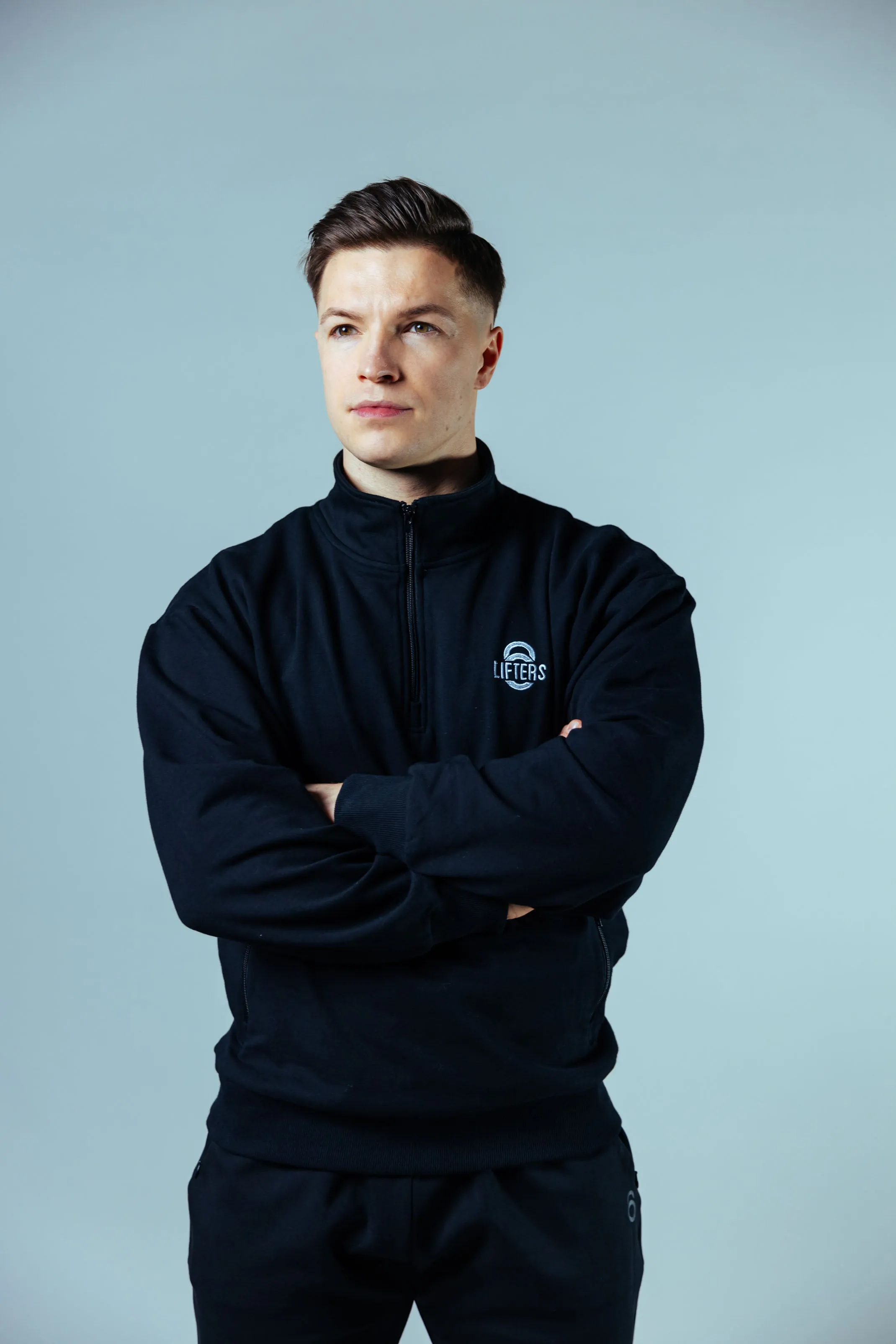 Allday Quarter Zip Sweater Oversize Unisex | Schwarz
