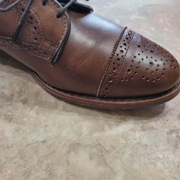 Allen Edmonds Cap-Toe Oxford Shoes Size 9 D Brown Leather Dress Shoe