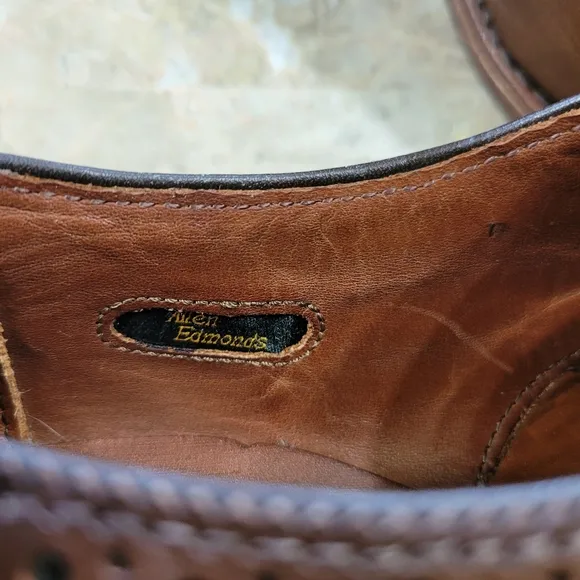 Allen Edmonds Cap-Toe Oxford Shoes Size 9 D Brown Leather Dress Shoe