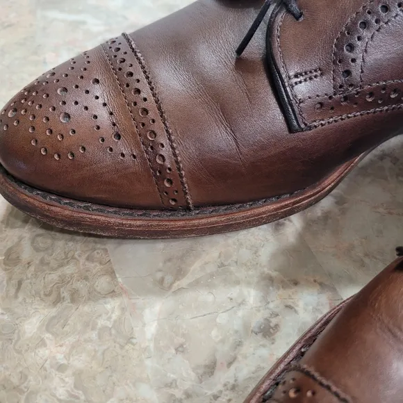 Allen Edmonds Cap-Toe Oxford Shoes Size 9 D Brown Leather Dress Shoe