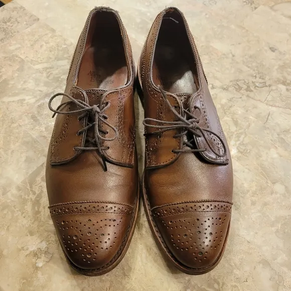Allen Edmonds Cap-Toe Oxford Shoes Size 9 D Brown Leather Dress Shoe