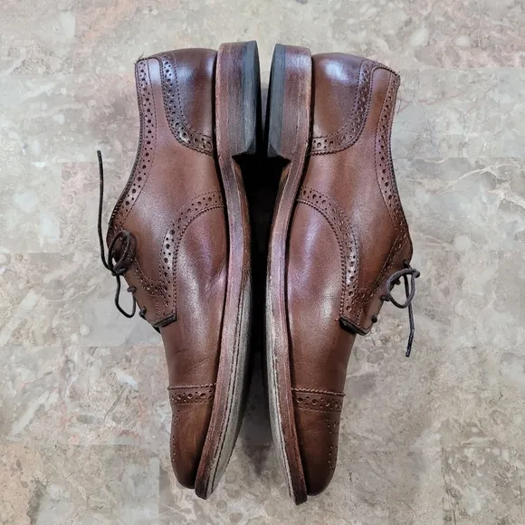 Allen Edmonds Cap-Toe Oxford Shoes Size 9 D Brown Leather Dress Shoe