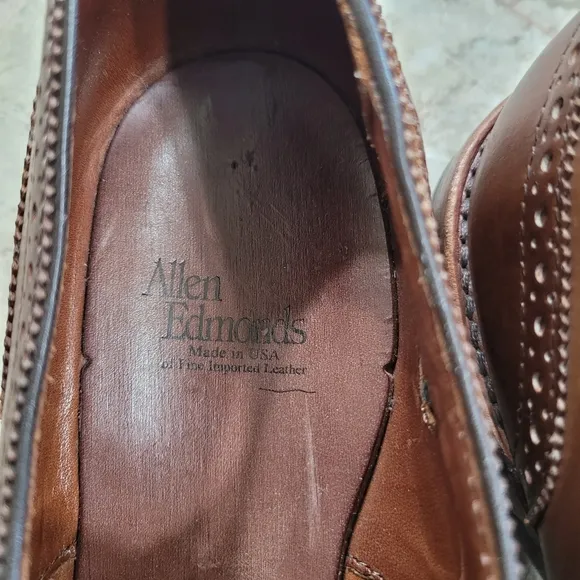 Allen Edmonds Cap-Toe Oxford Shoes Size 9 D Brown Leather Dress Shoe