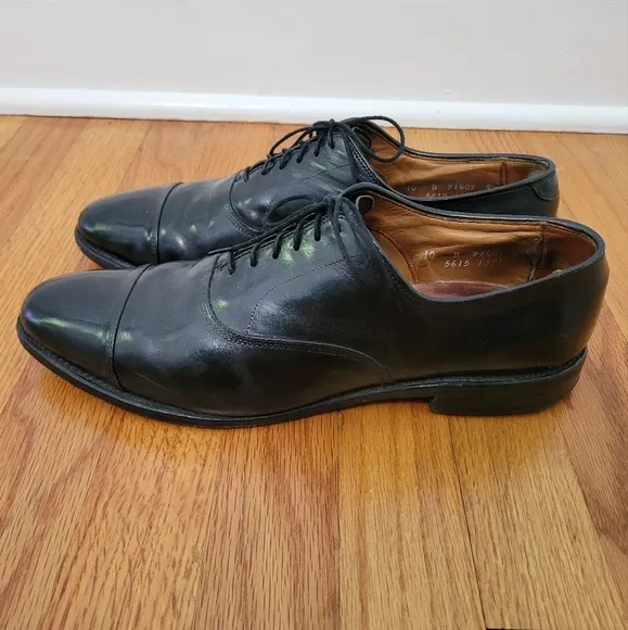 Allen Edmonds Park Avenue Men's Black Cap Toe Lace-up Oxford Dress Shoe Size 10B