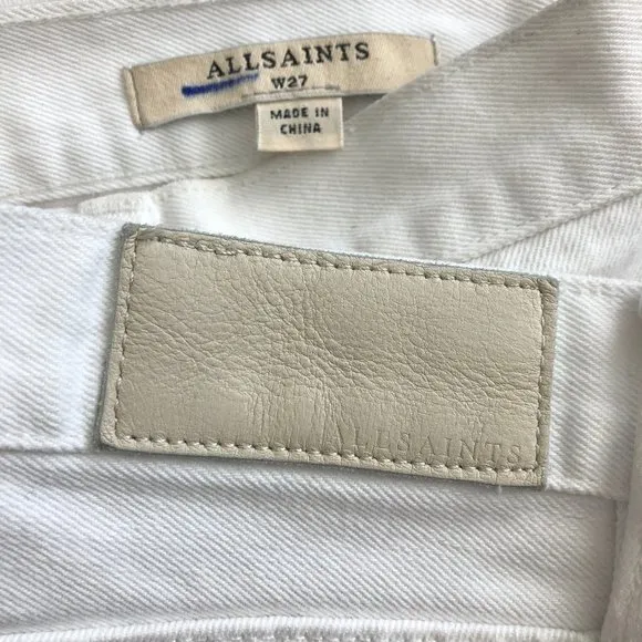 AllSaints Jasper Denim Jeans Cropped Ankle Zip