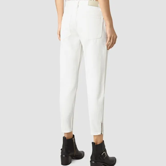 AllSaints Jasper Denim Jeans Cropped Ankle Zip