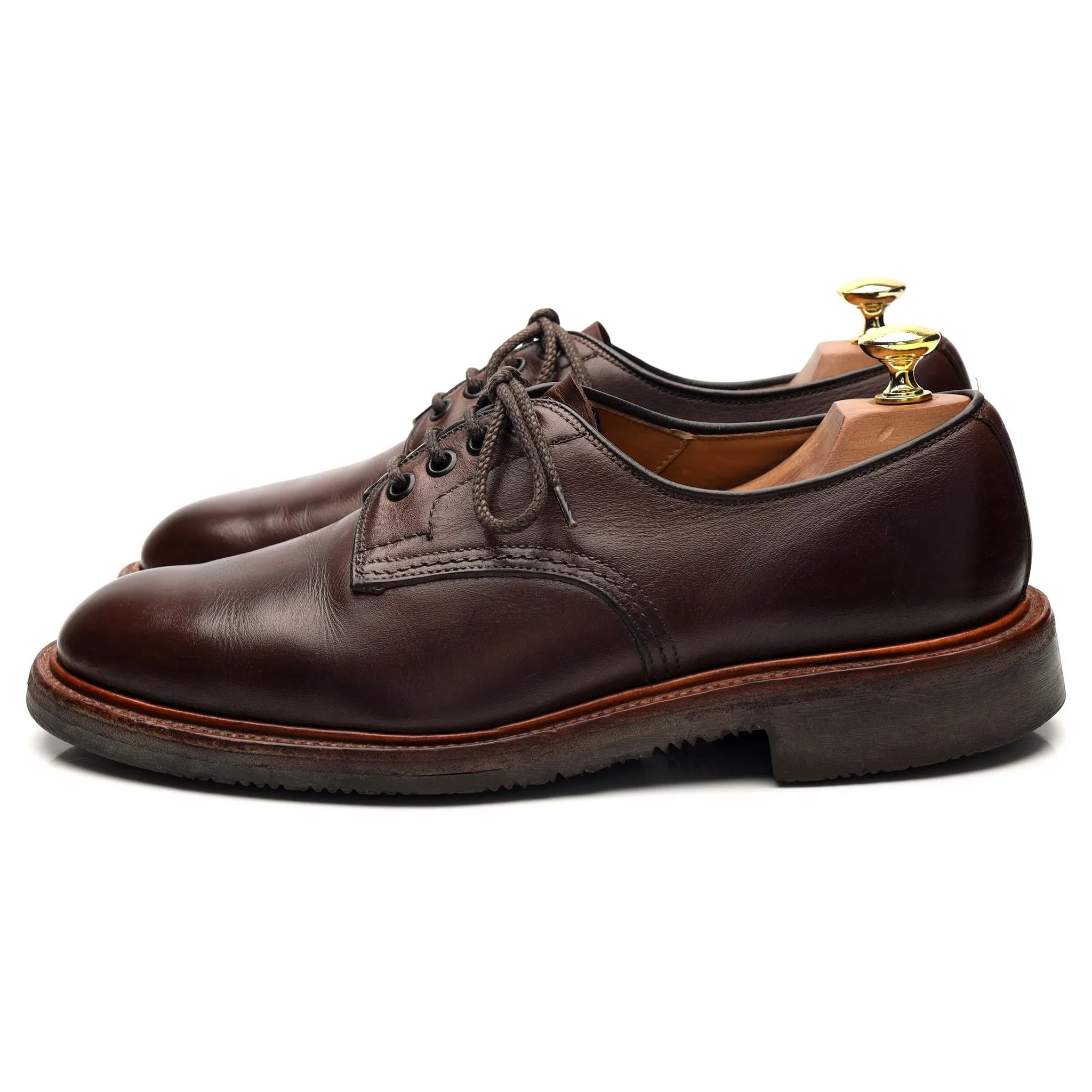 'Alvin' Dark Brown Leather Derby UK 8