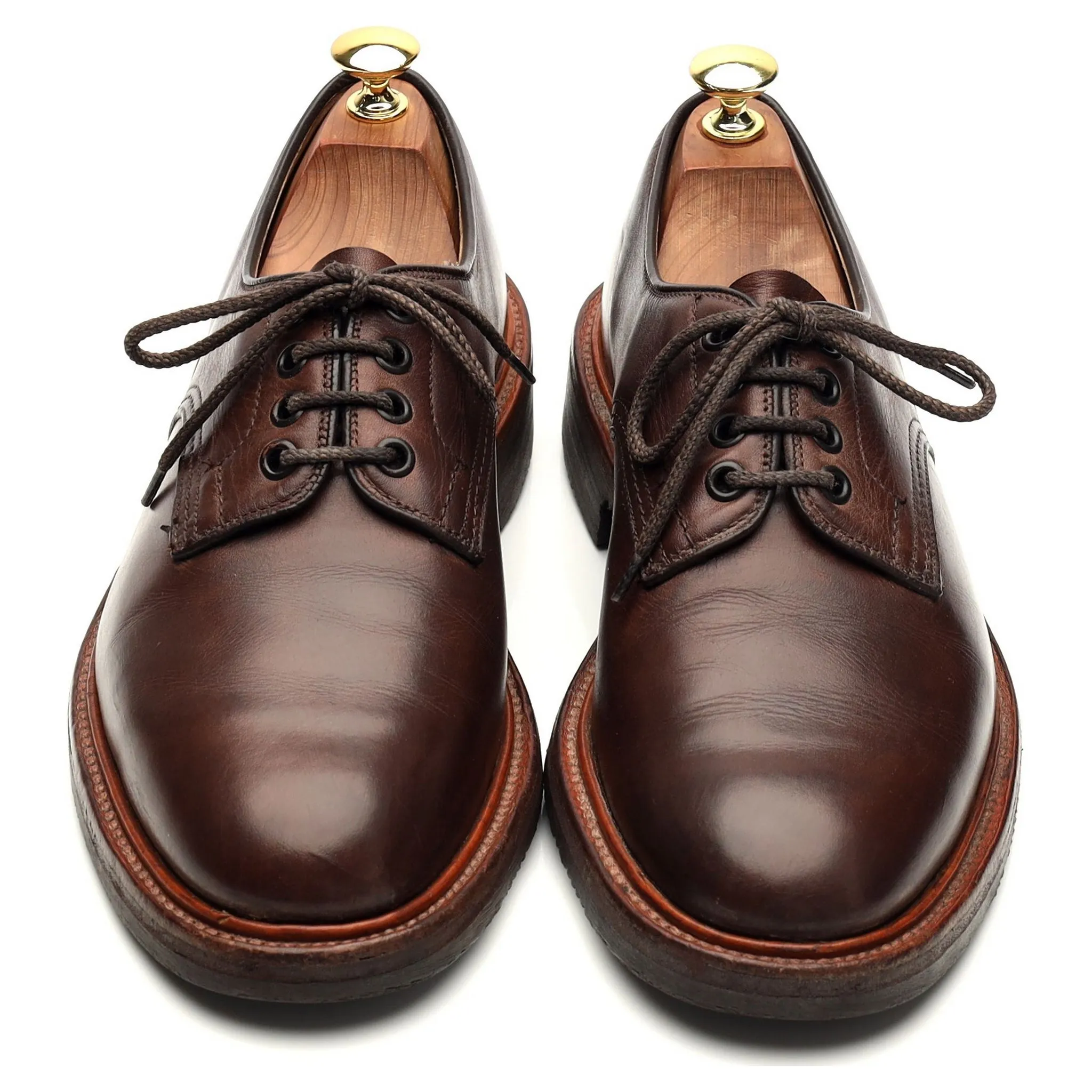 'Alvin' Dark Brown Leather Derby UK 8