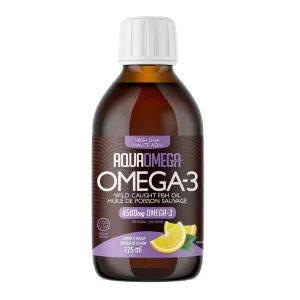Aqua Omega High DHA Omega-3,  225 mL Lemon Flavor