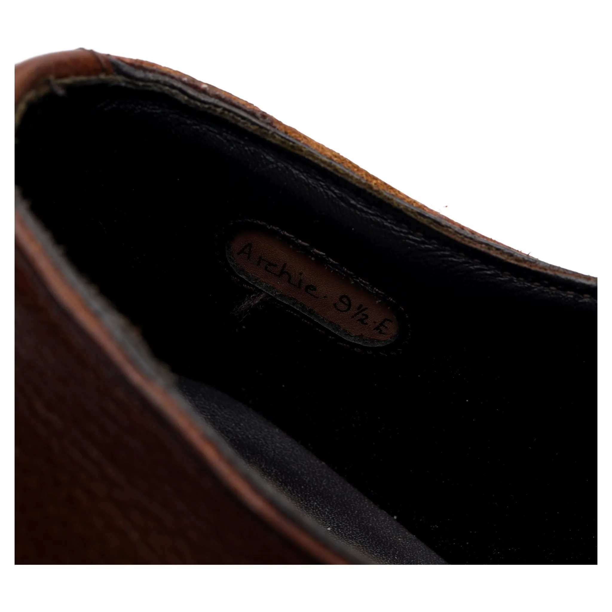 'Archie' Brown Grain Leather Derby UK 9.5 E