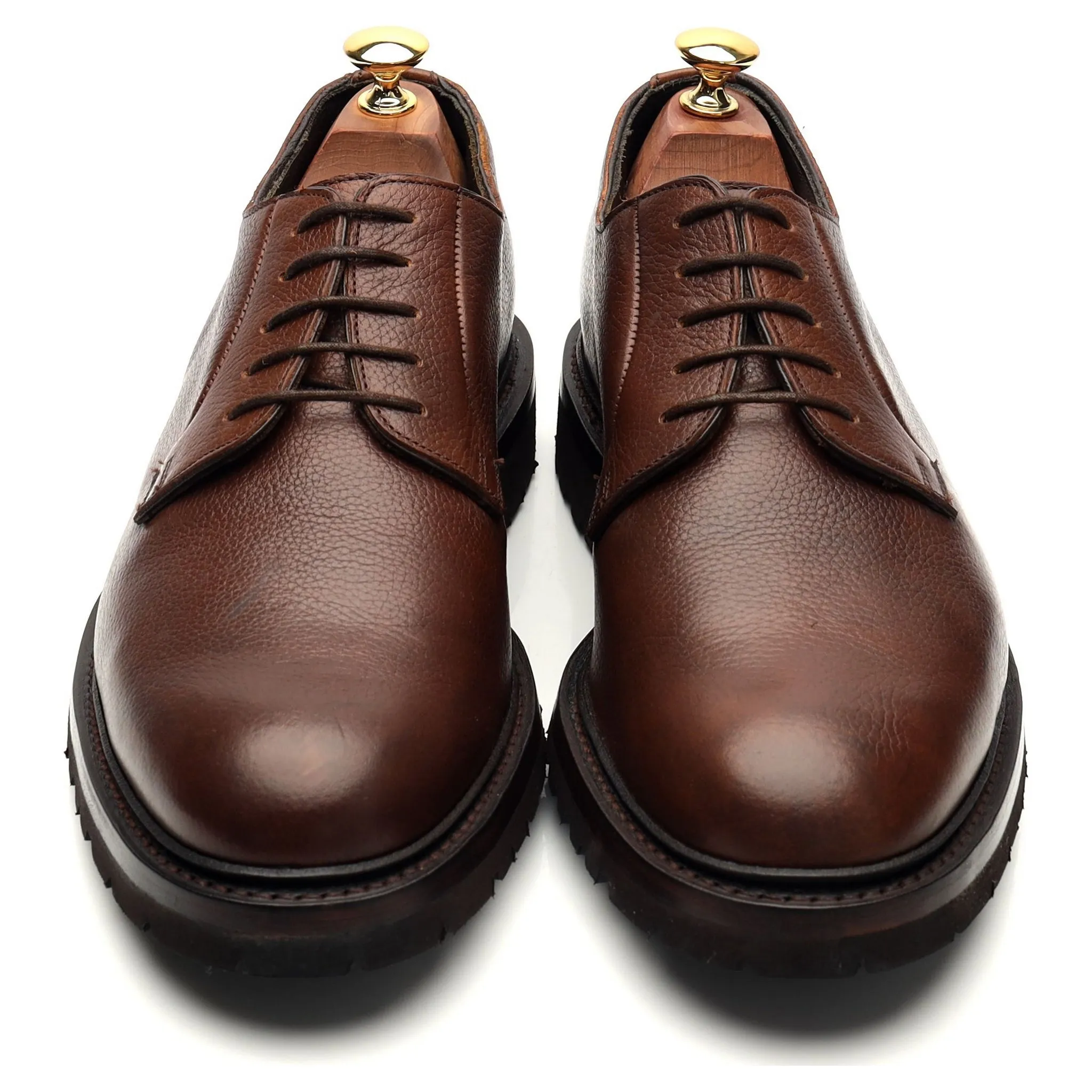 'Archie' Brown Grain Leather Derby UK 9.5 E