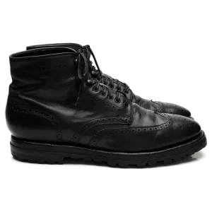 'Aspen 008' Black Leather Brogue Boots UK 6 EU 39