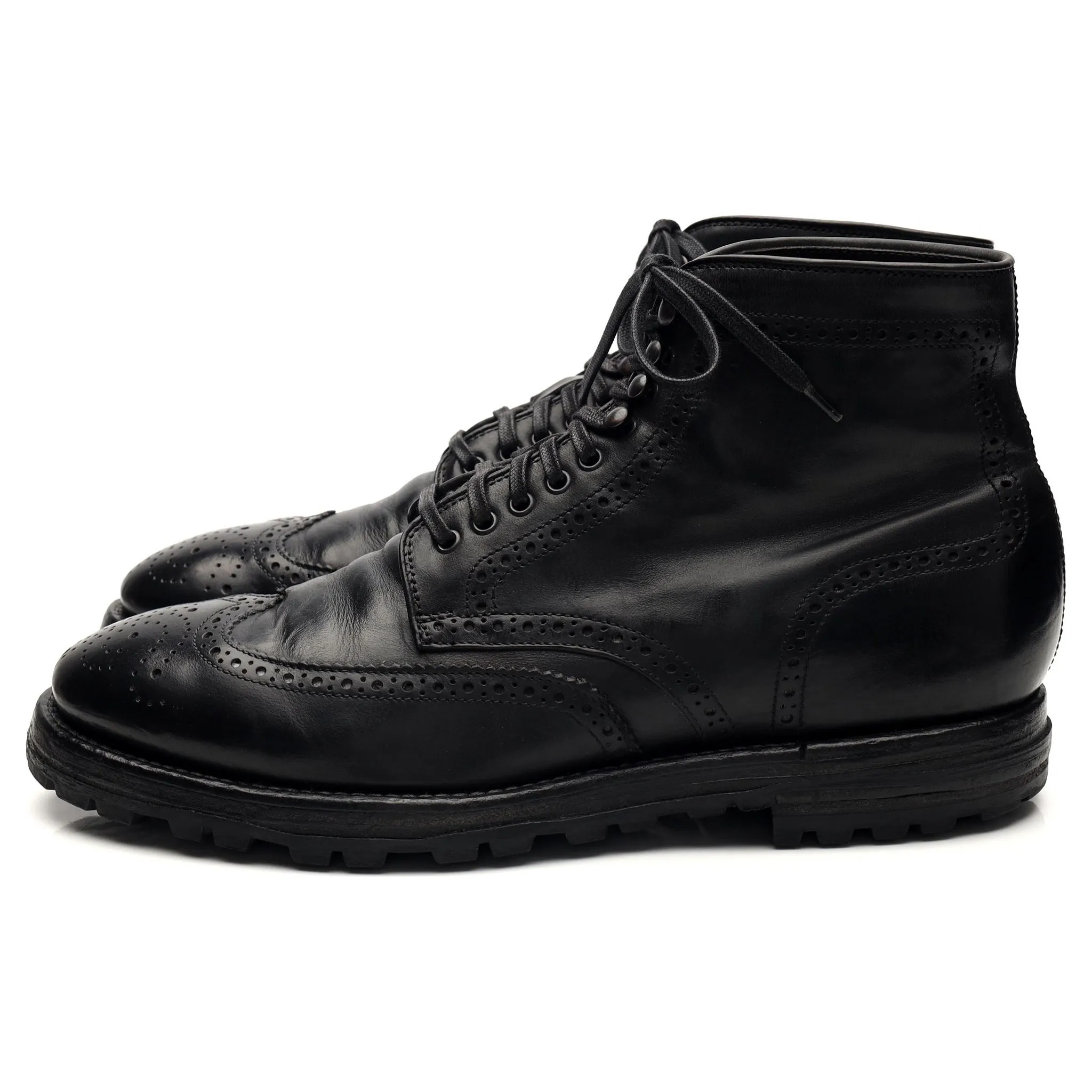 'Aspen 008' Black Leather Brogue Boots UK 6 EU 39