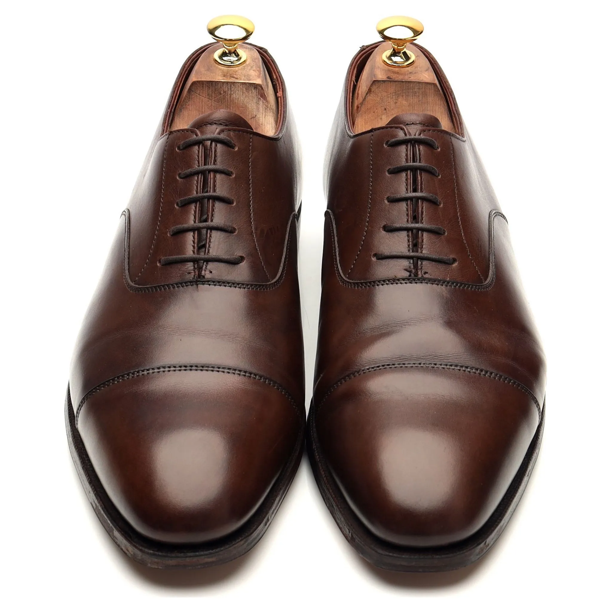 'Audley' Dark Brown Leather Oxford UK 10 E