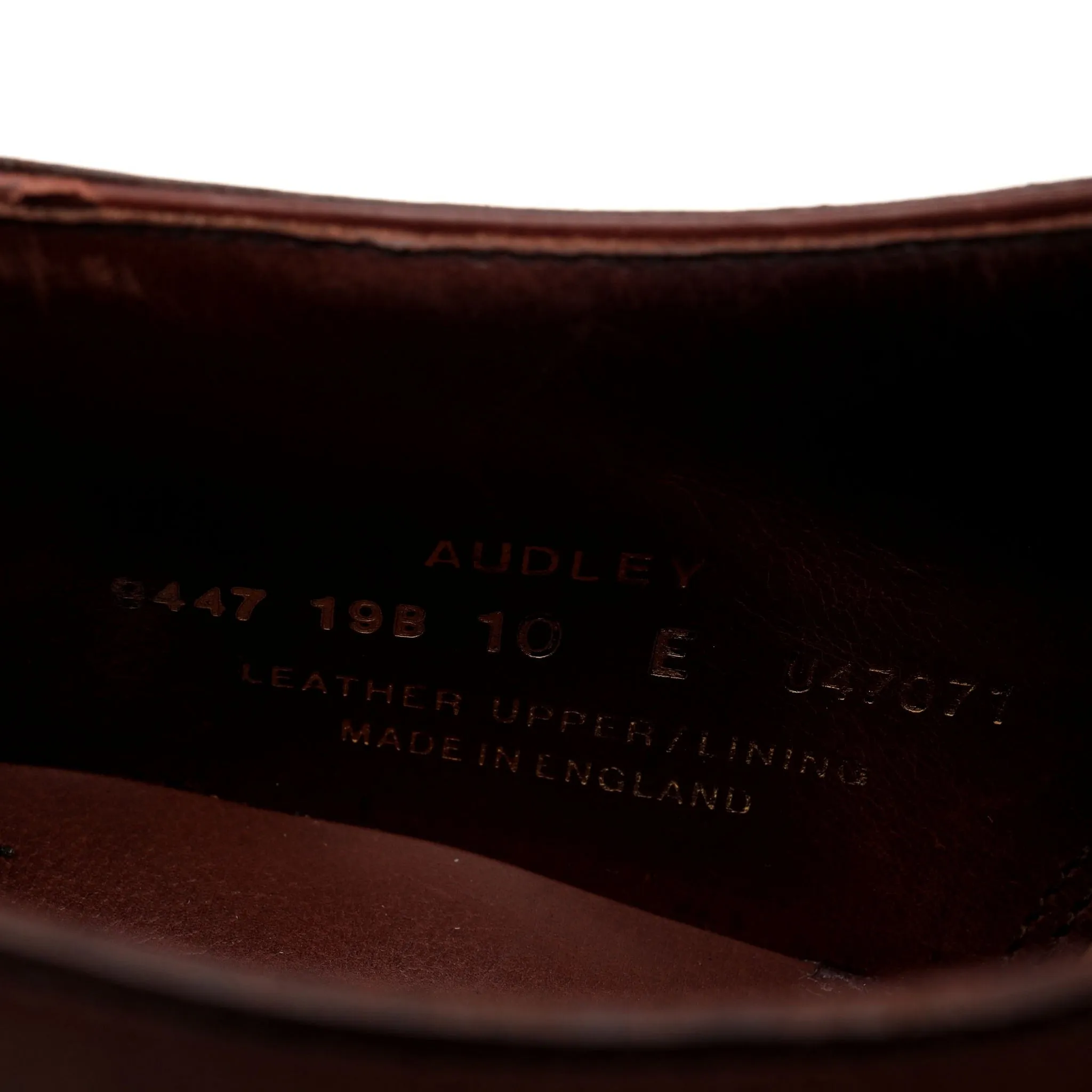 'Audley' Dark Brown Leather Oxford UK 10 E
