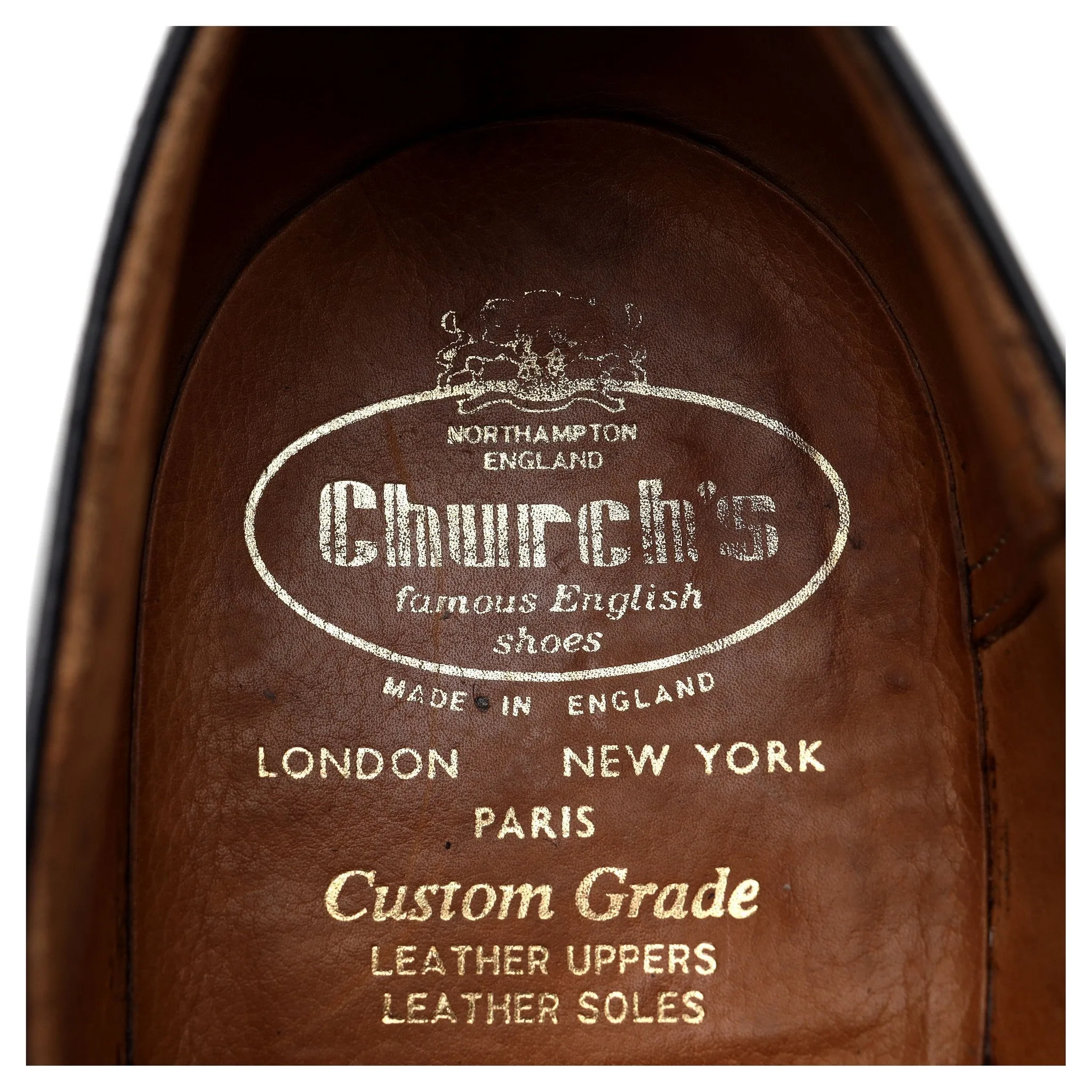 'Balmoral' Black Leather Oxford UK 8 F