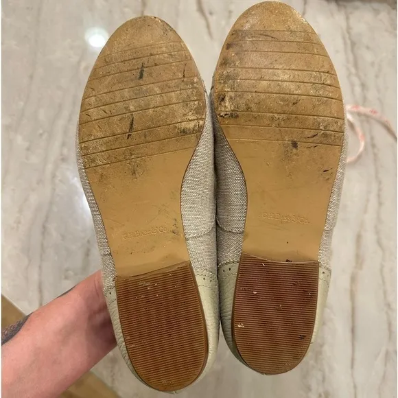 Bass Linen Leather Oxford Saddle Shoes Women’s Size 8
