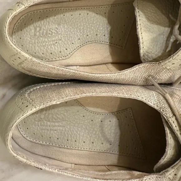 Bass Linen Leather Oxford Saddle Shoes Women’s Size 8