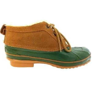 Bass Tamarack Rain Moccasin Shoes Womens Size 7 Green/Brown Leather Rubber