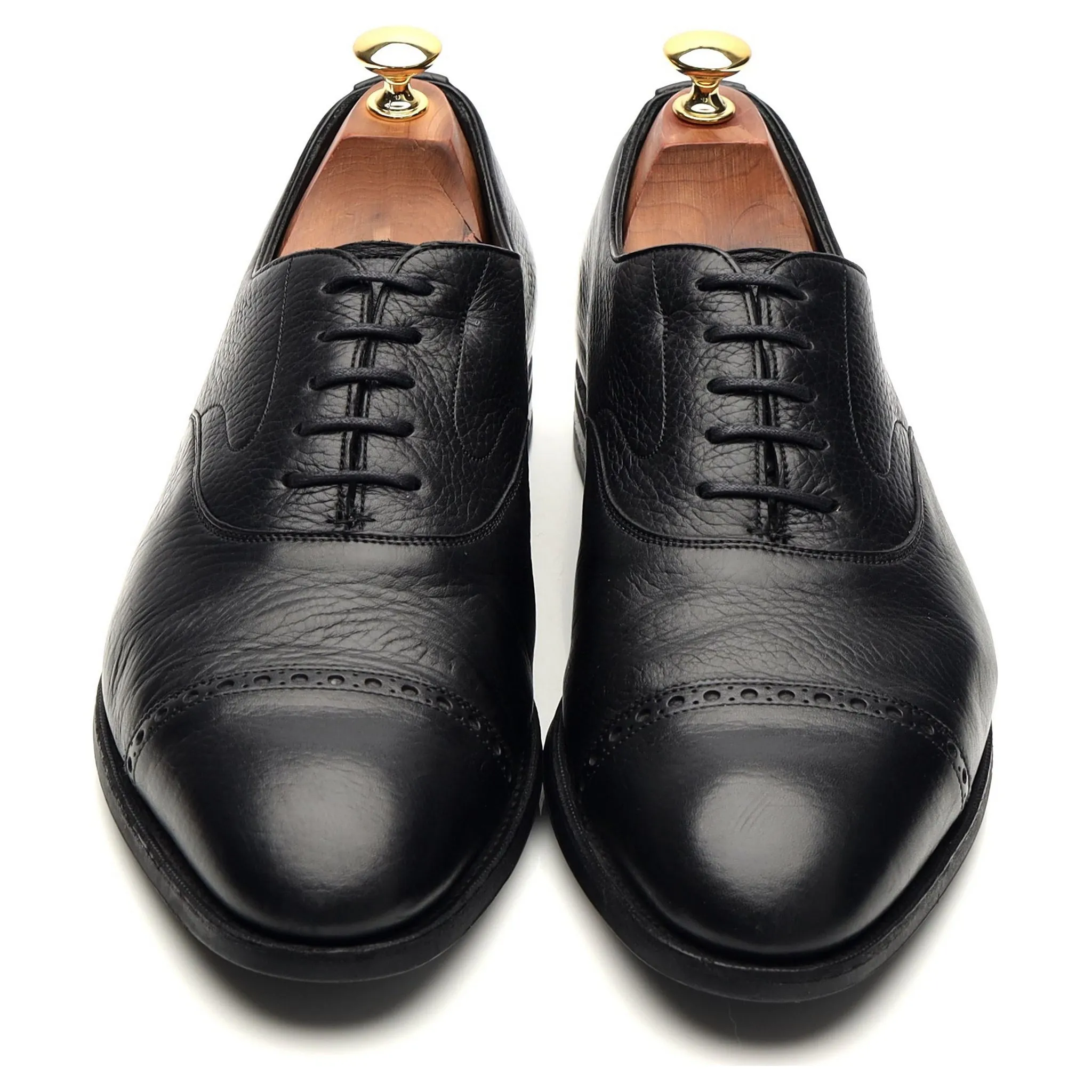 'Berkeley' Black Grain Leather Oxford UK 9 E