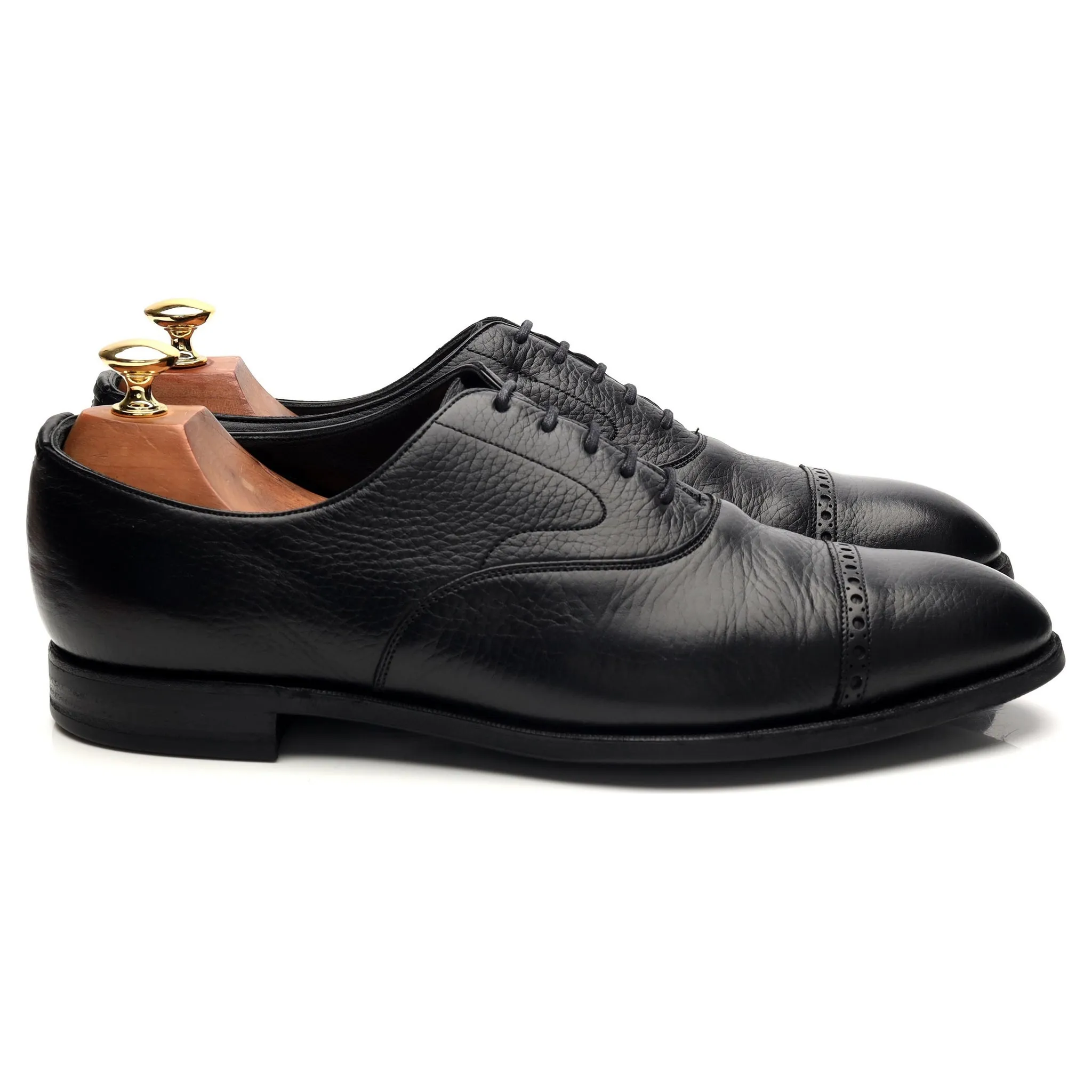 'Berkeley' Black Grain Leather Oxford UK 9 E