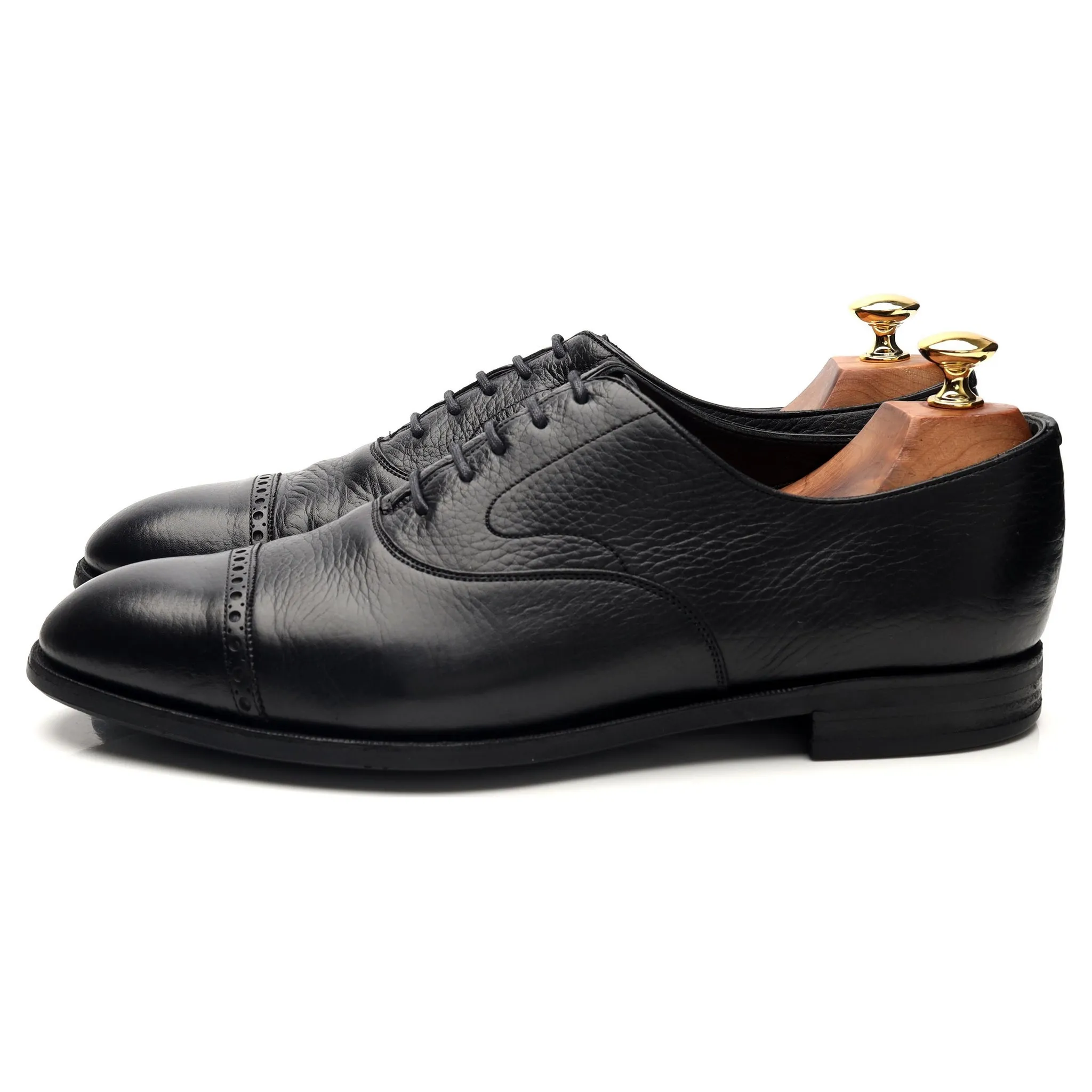 'Berkeley' Black Grain Leather Oxford UK 9 E