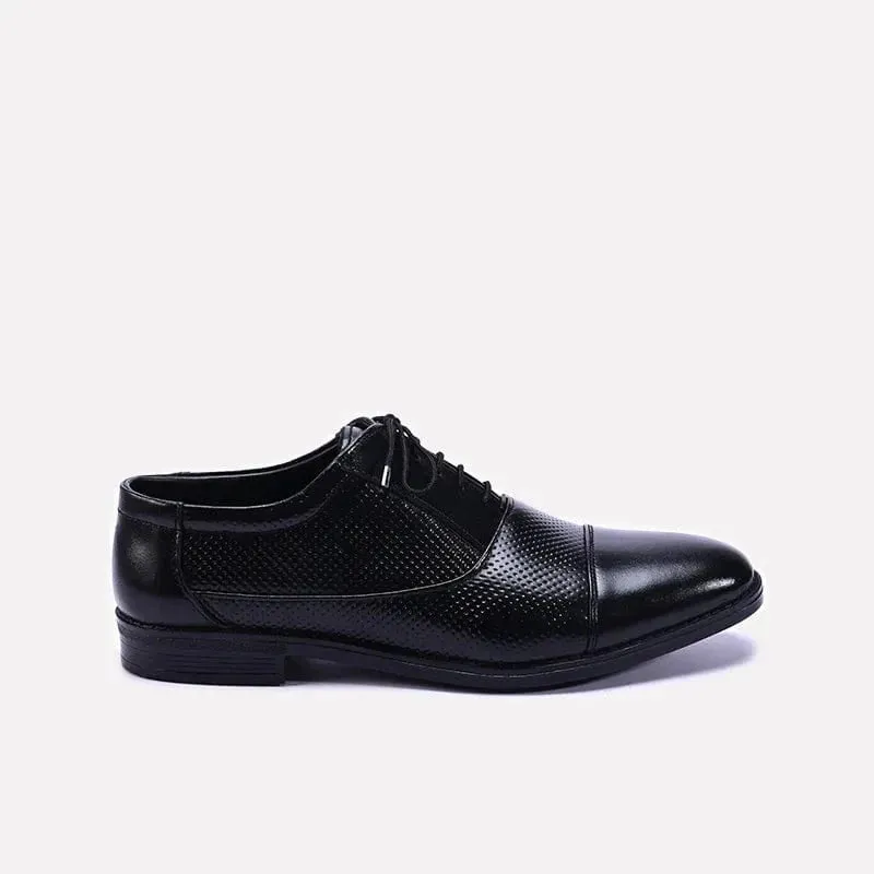 Black Cap Toe Oxford Shoes 0110182