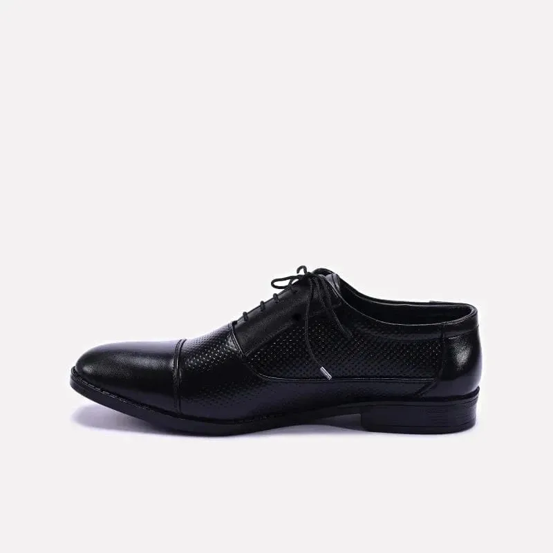 Black Cap Toe Oxford Shoes 0110182
