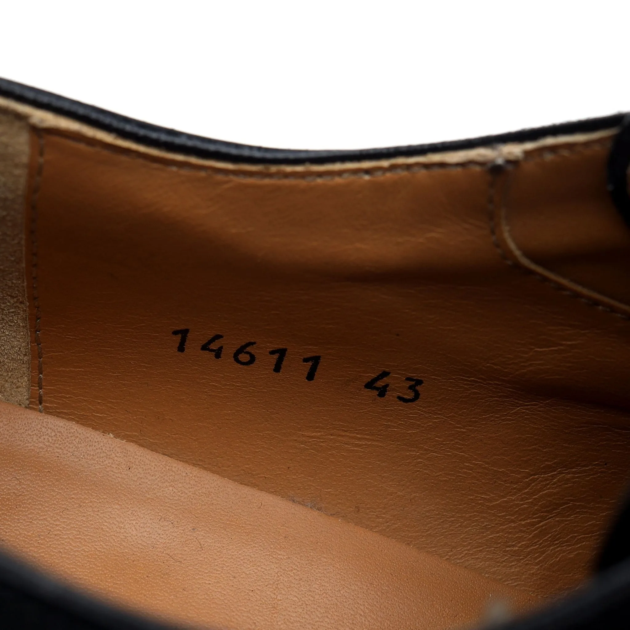 Black Leather Derby UK 9 EU 43