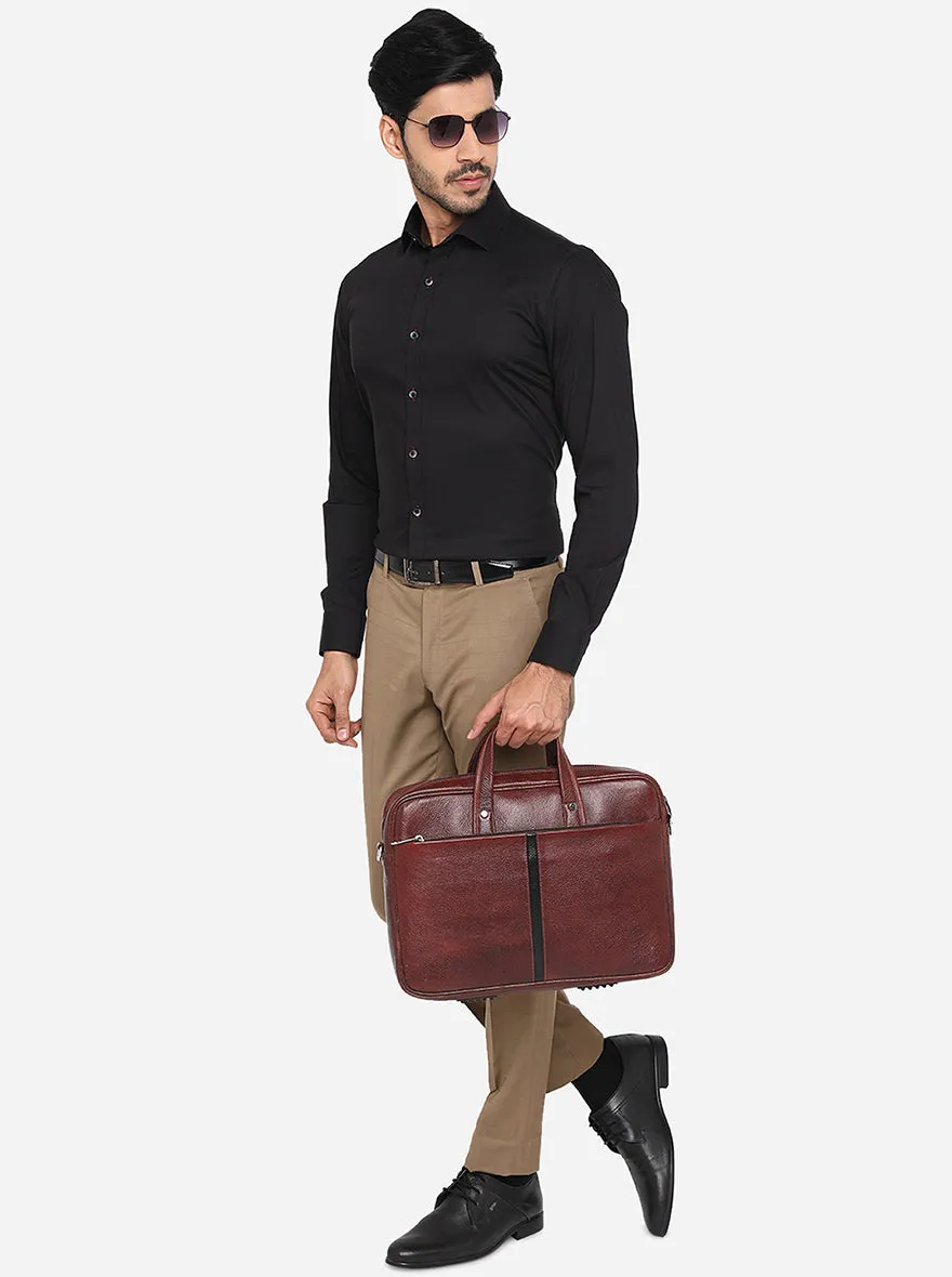 Black Solid Slim Fit Party Wear Shirt | Wyre