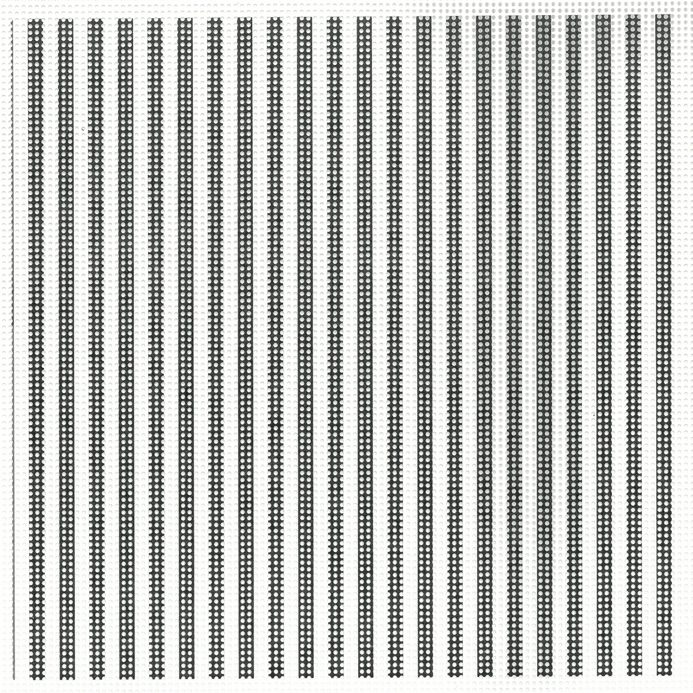 Black Stripe on White Perforated Paper