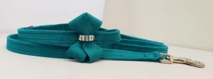 Blue Microsuede 1/2" x 4' Leash - N Bow