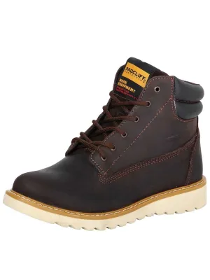 Botines de Trabajo S/C Piel Crazy Para Mujer 'Procliff Protection' *CAFE-35200*