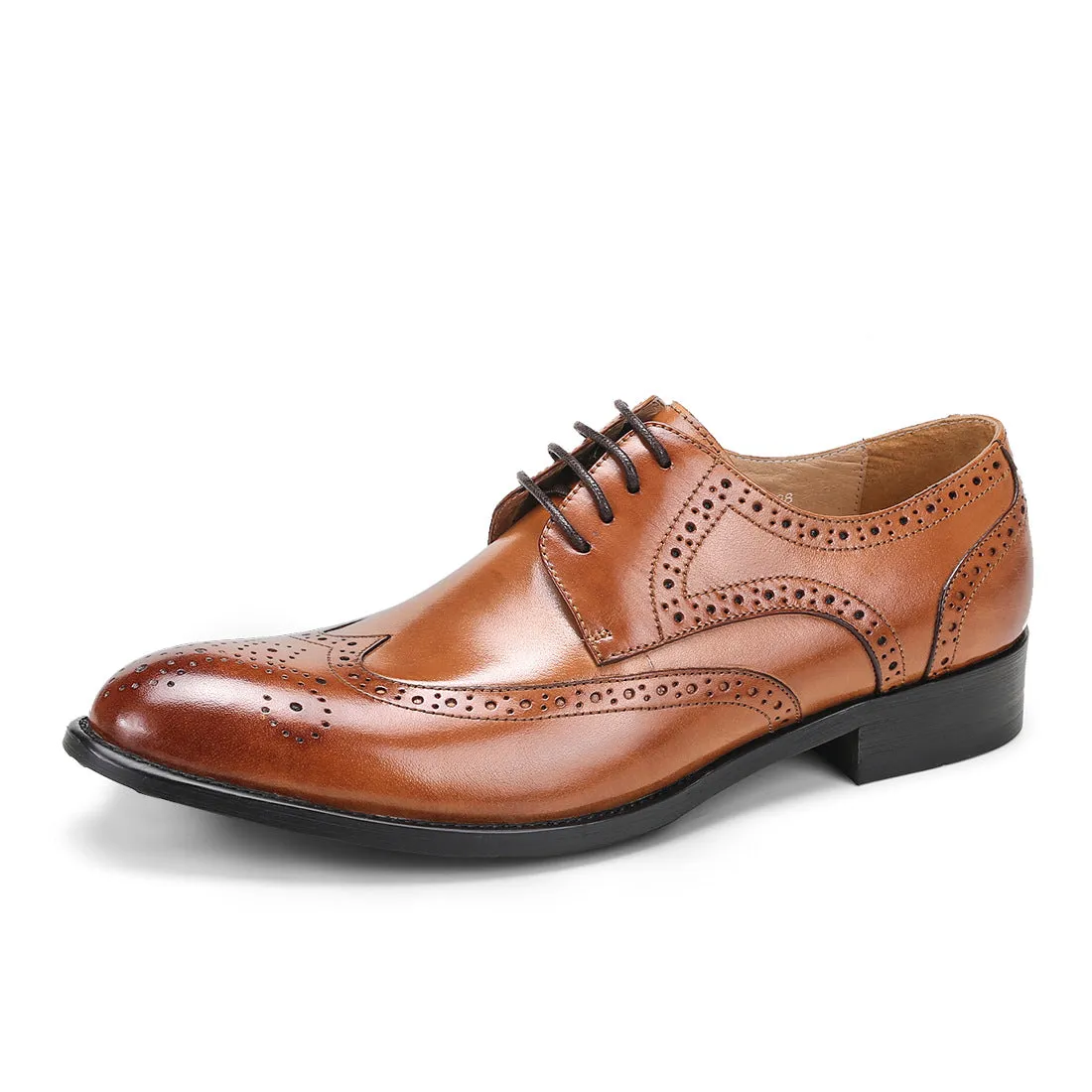 Breathable Formal Suit Pumps Lace-up Wedding Shoes Men's Carving Brogue Cowhide Men's Business Leather Shoes25828
